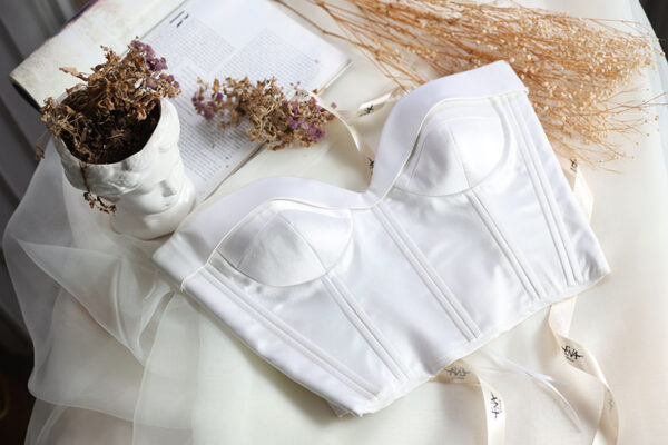 Bustier Blanco Satinado