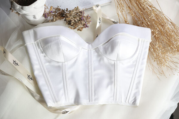 Bustier Blanco Satinado