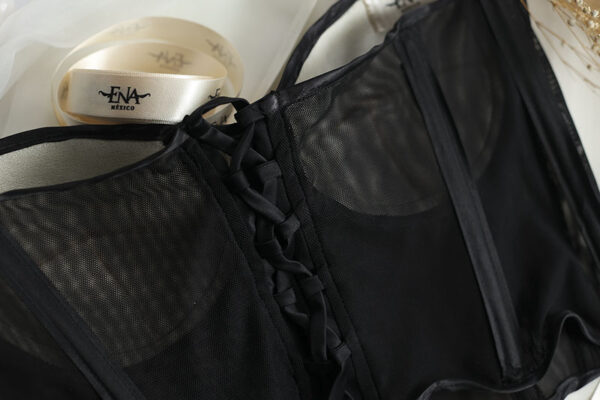 Bustier Negro Transparencias